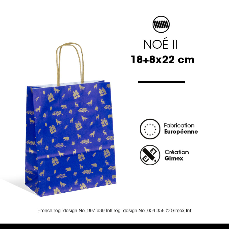 Noe II Bag | White Kraft | Twisted Handles | 18+8x22cm | Pack of 250