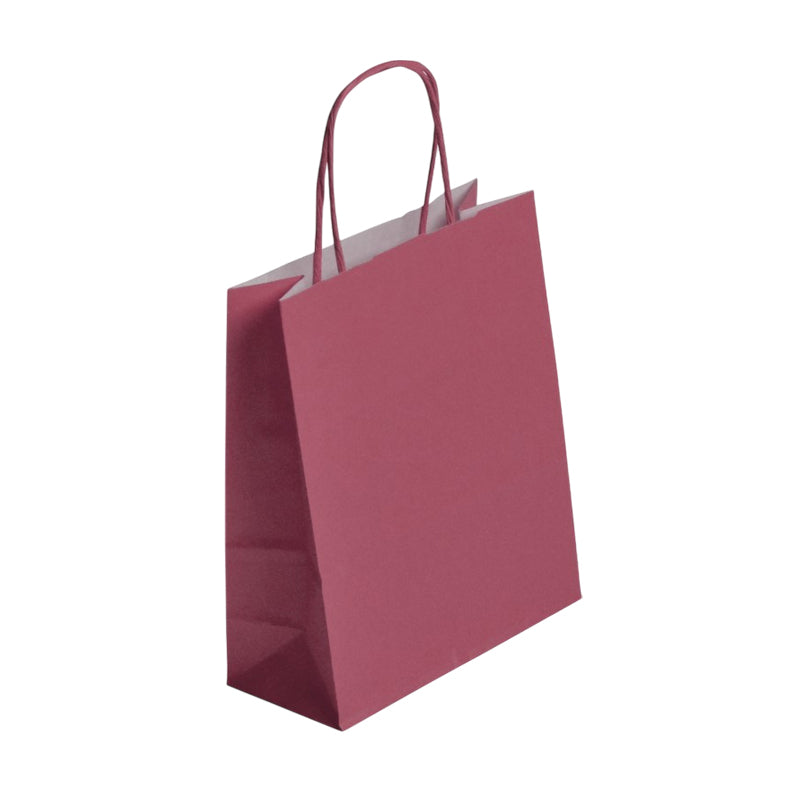 Festival Bag LIE DE VIN | white kraft | twisted handles | 35+14x40cm | 250 per bag