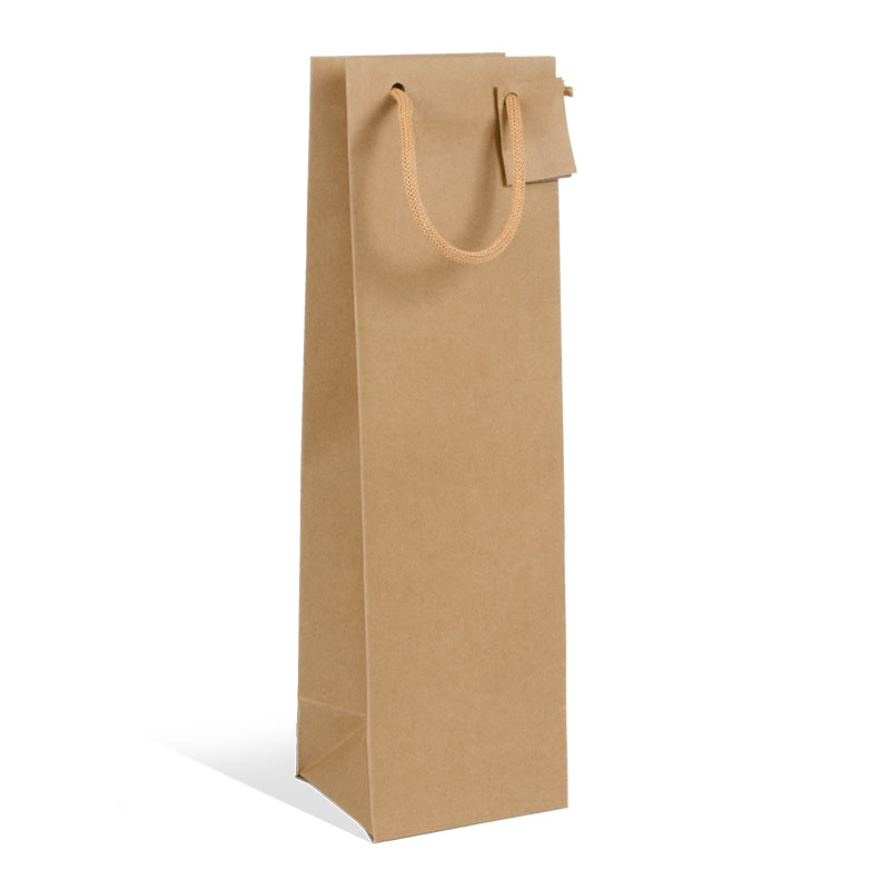 1 magnum bag | brown kraft | paper handles | 13+11.4x44cm | per 100