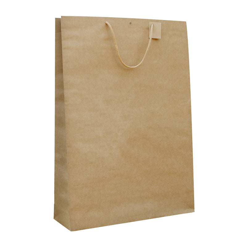Giant Vertical Bag | Brown Kraft | Paper Handles | 51+16 x 72cm | Pack of 40