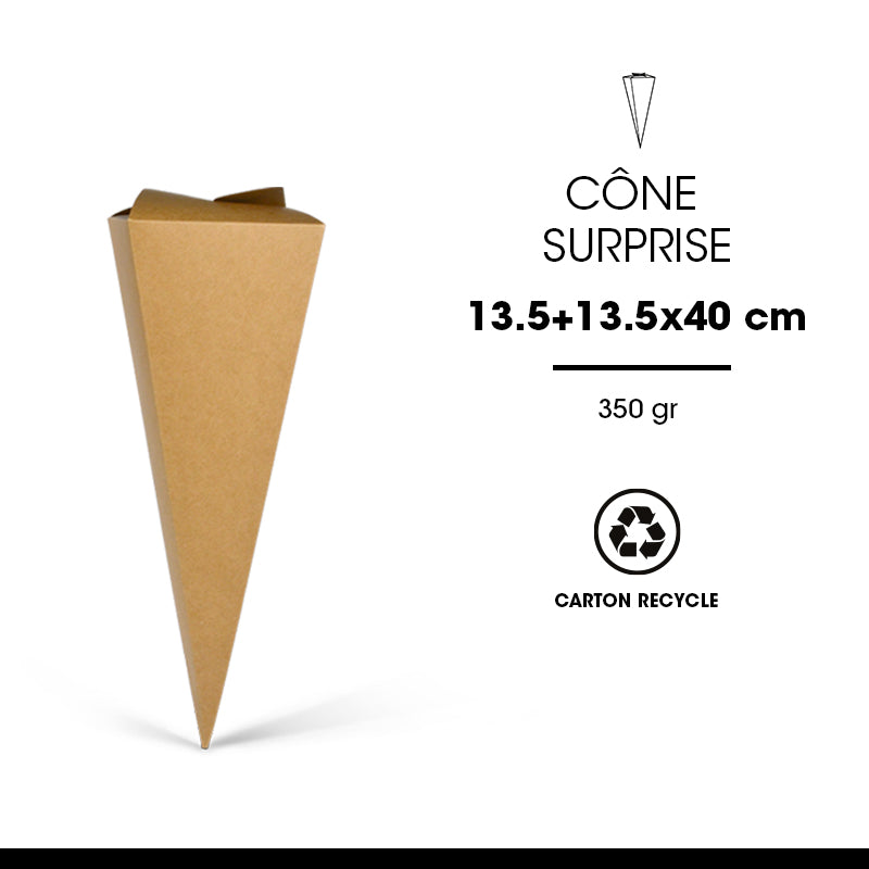 Surprise bag | brown kraft | 13.5x13.5x40cm | 100