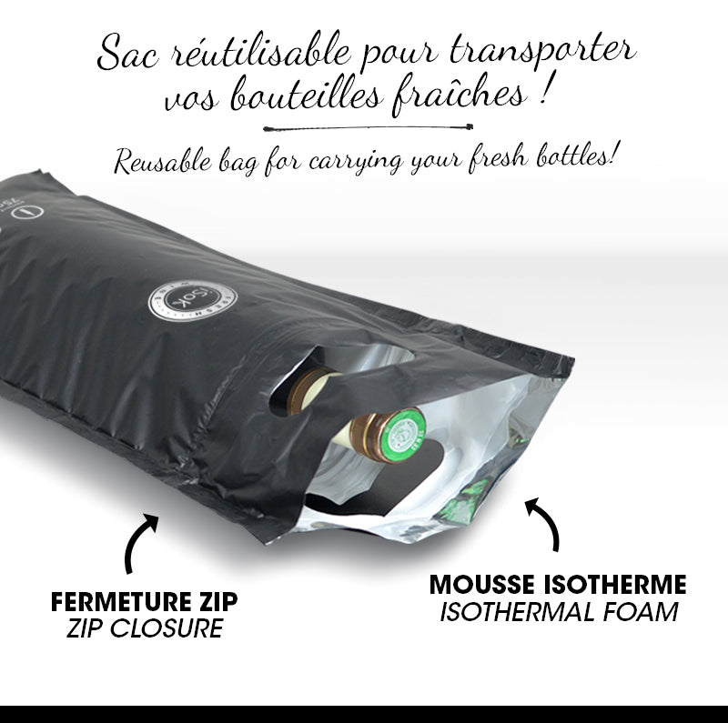 Sac isotherme 1 bouteille ISOK | 18,2x47cm | par 100