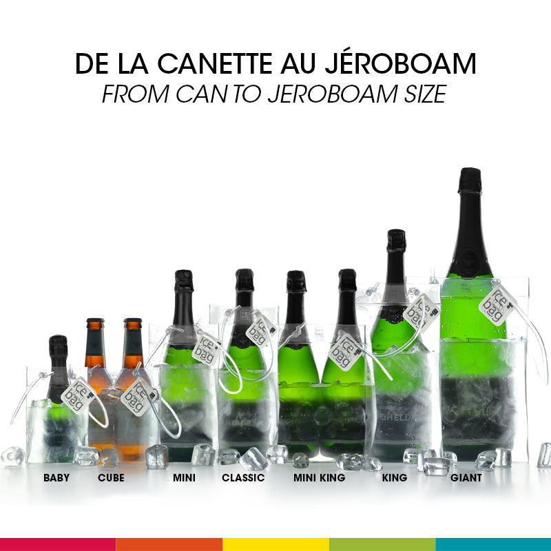 Ice.bag® CLASSIC CLEAR  |  Rafraîchisseur 1 bouteille  |  par 120