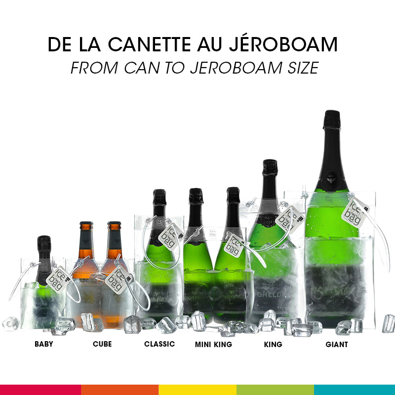 Ice.bag® MINI KING | 2-bottle or 1-magnum cooler | 60-pack