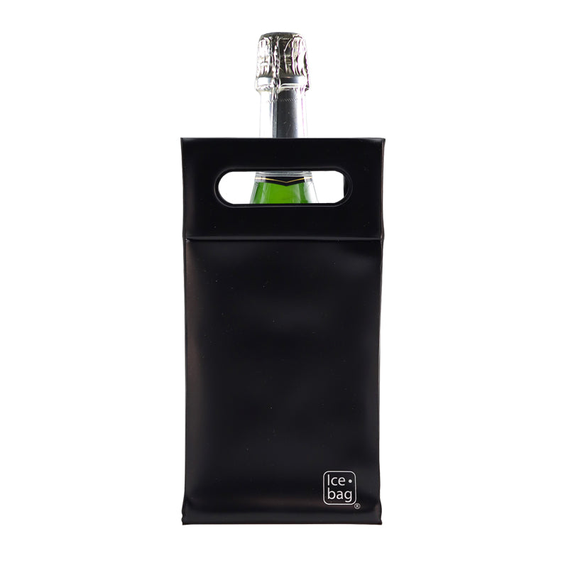 Ice.bag® SQUARE NOIR  |  Rafraîchisseur 1 bouteille  |  par 100