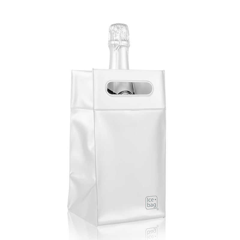 Ice.bag® SQUARE BLANC|Rafraîchisseur 1 bouteille|par 100