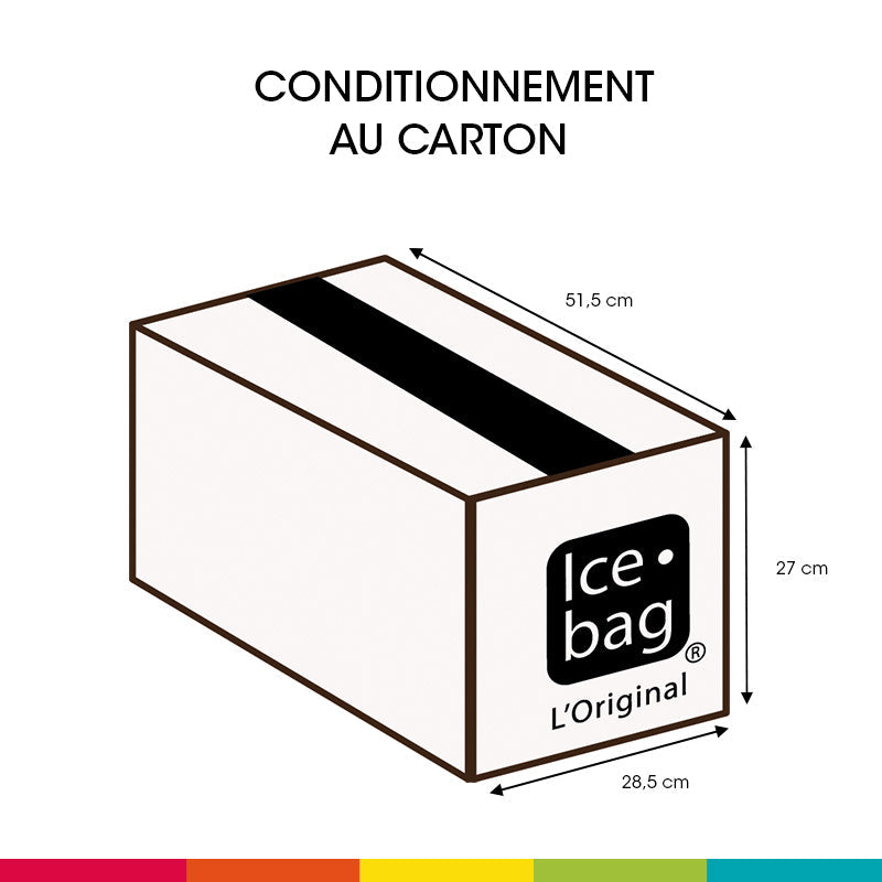Ice.bag® SQUARE BLANC|Rafraîchisseur 1 bouteille|par 100