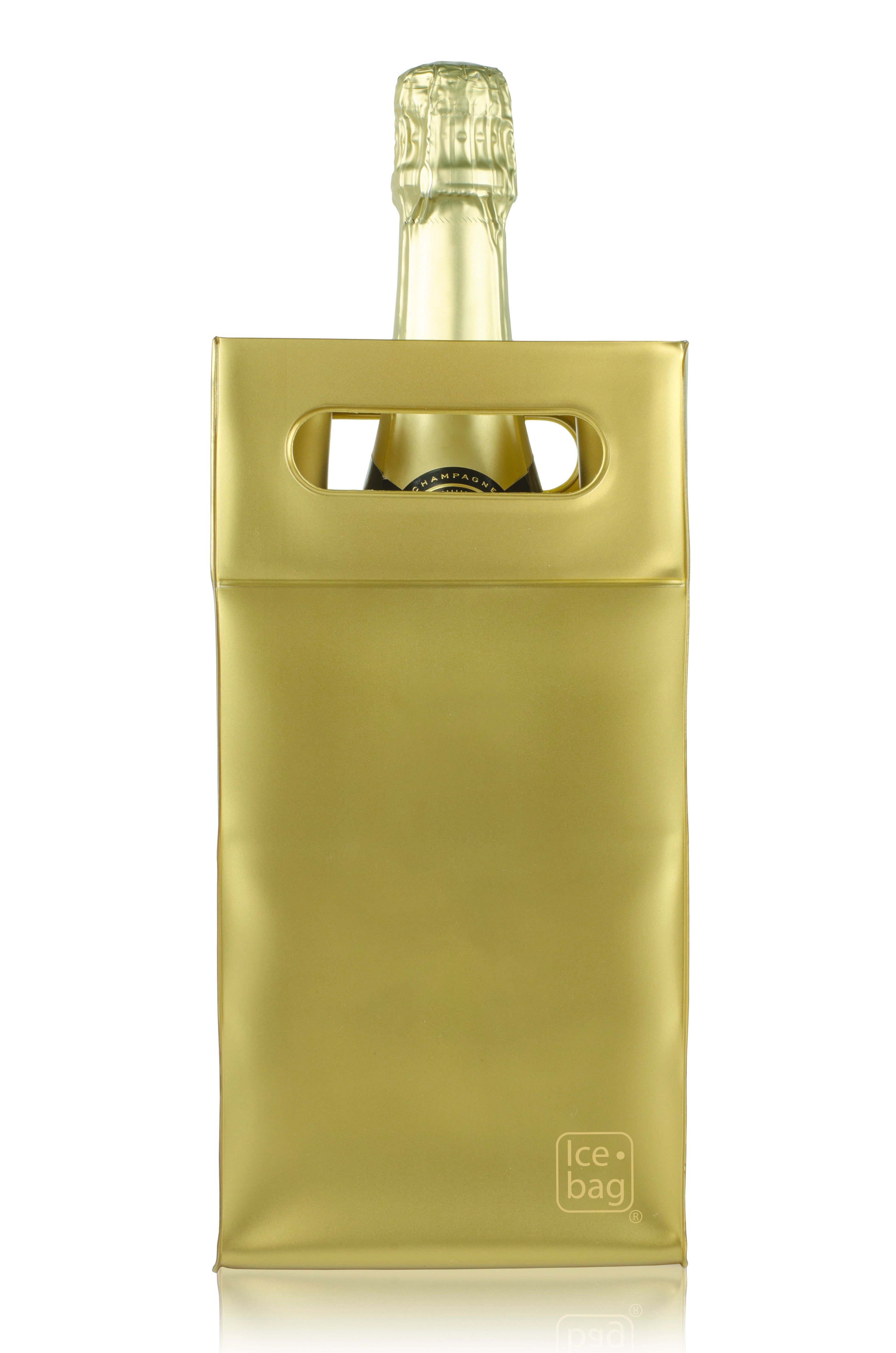 Ice.bag® SQUARE GOLD | 1 Bottle Cooler | 100