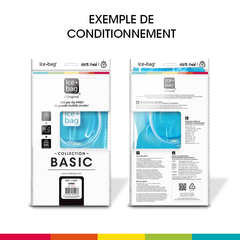 Ice.bag® CLASSIC PINK  |  Rafraîchisseur 1 bouteille  |  par 24