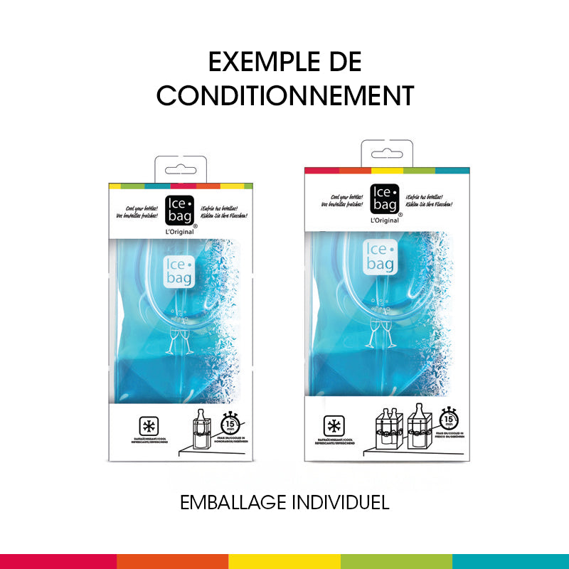 Ice.bag® CLASSIC CLEAR|Rafraîchisseur 1 bouteille|par 24