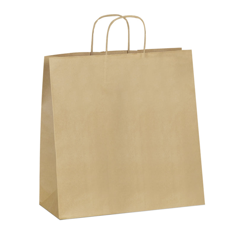 Boutique bag|brown kraft|twisted handles|35+14x40cm|200 pieces