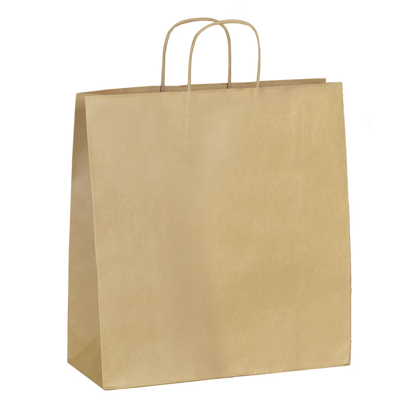 Boutique bag | brown kraft | twisted handles | 35+14x44cm by 250