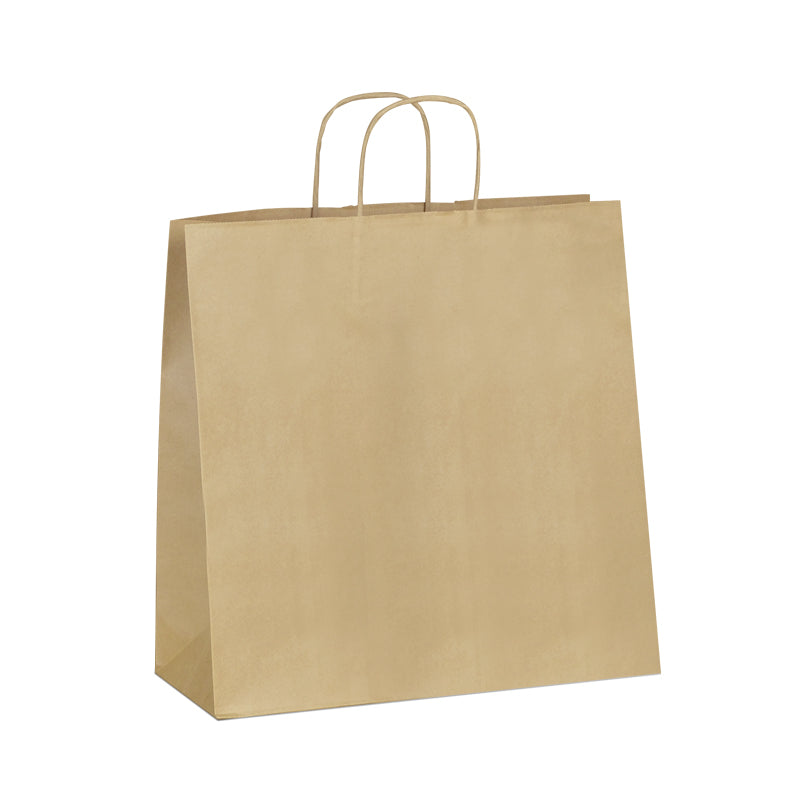 Sac boutique|kraft brun|poignées torsadées|35+14x36cm|par 250