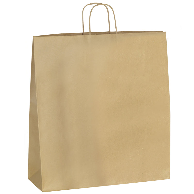 Boutique bag | brown kraft | twisted handles | 54+15x49cm by 120