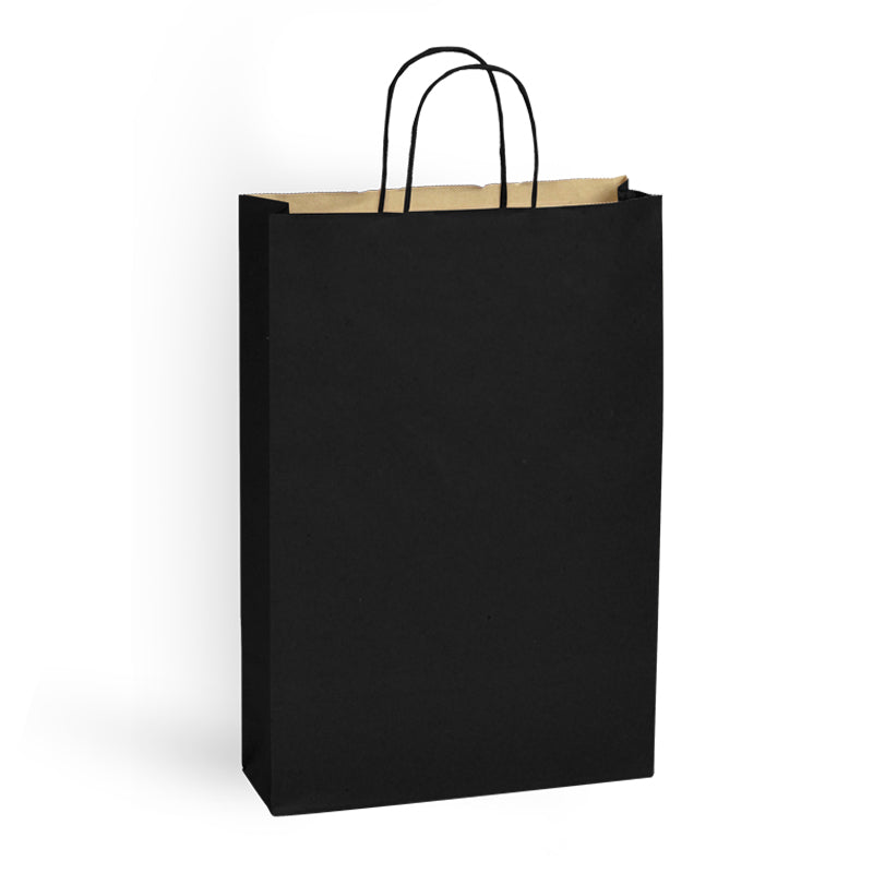 3-bottle bag | brown laid kraft | twisted handles | 26+8x39cm | 100 per bag