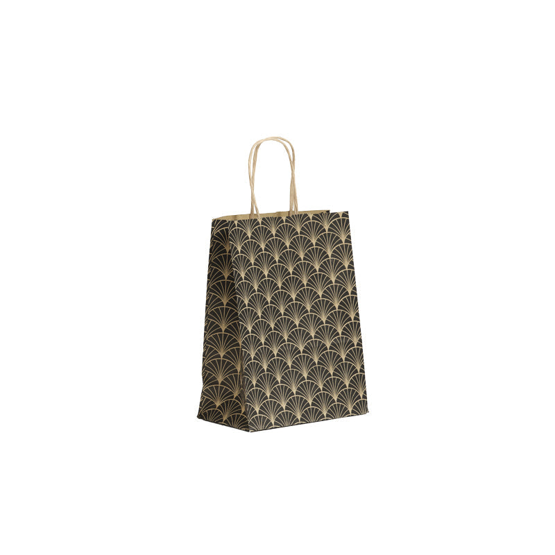 Ginko bag | brown kraft | twisted handles | 18+8x22cm x 250