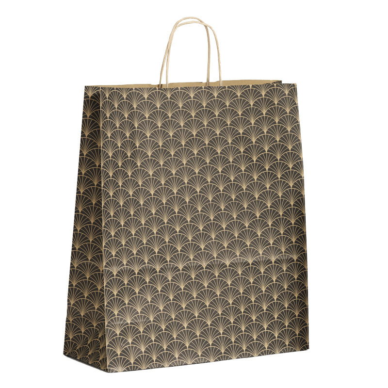 Ginko bag | brown kraft | twisted handles | 35+14x41cm x 250