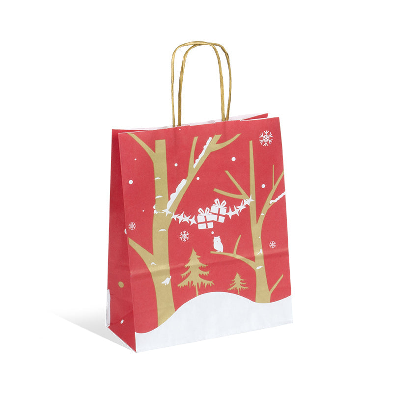 Sac Fenris Junior | kraft blanc | poignées torsadées | 18+8x22cm | par 250