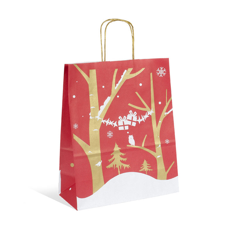 Sac Fenris Junior | kraft blanc | poignées torsadées | 26+12x32cm | par 250