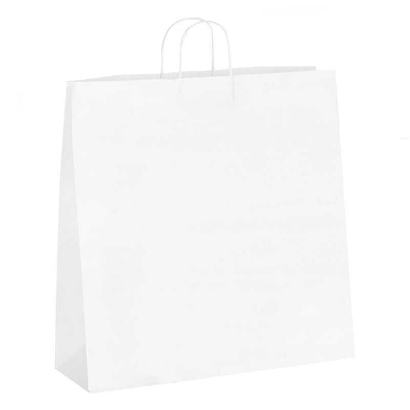 Boutique bag | white kraft | twisted handles | 35+14x44cm | 250 pieces