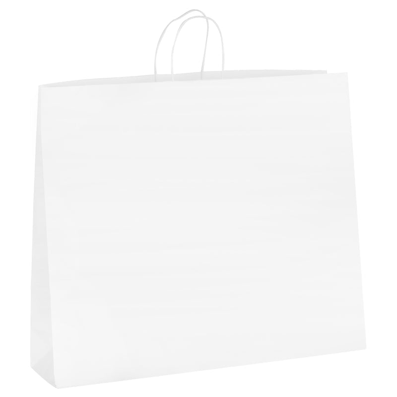 Boutique bag | white kraft | twisted handles | 54+15x49cm by 120