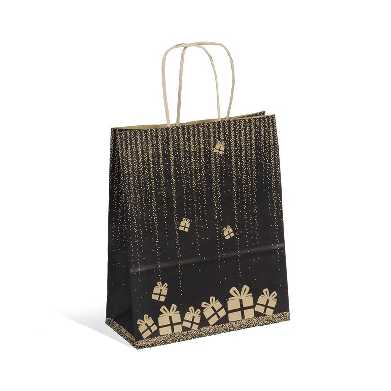 Sac Gala | kraft brun | poignées torsadées | 18+8x22cm | par 250