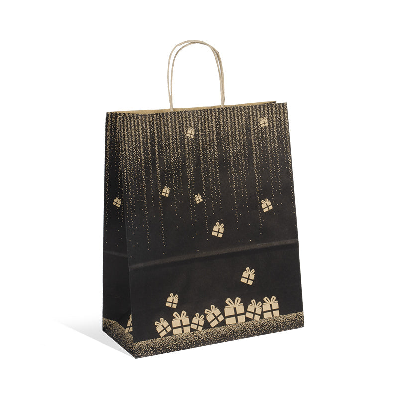 Sac Gala | kraft brun | poignées torsadées | 26+12x32cm | par 250
