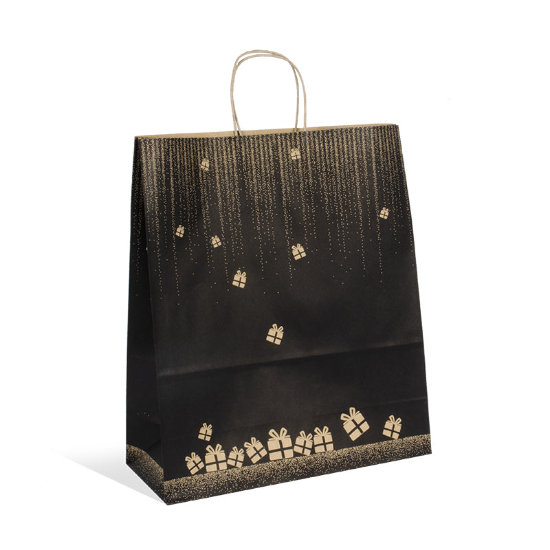 Sac Gala | kraft brun | poignées torsadées | 35+14x41cm | par 250