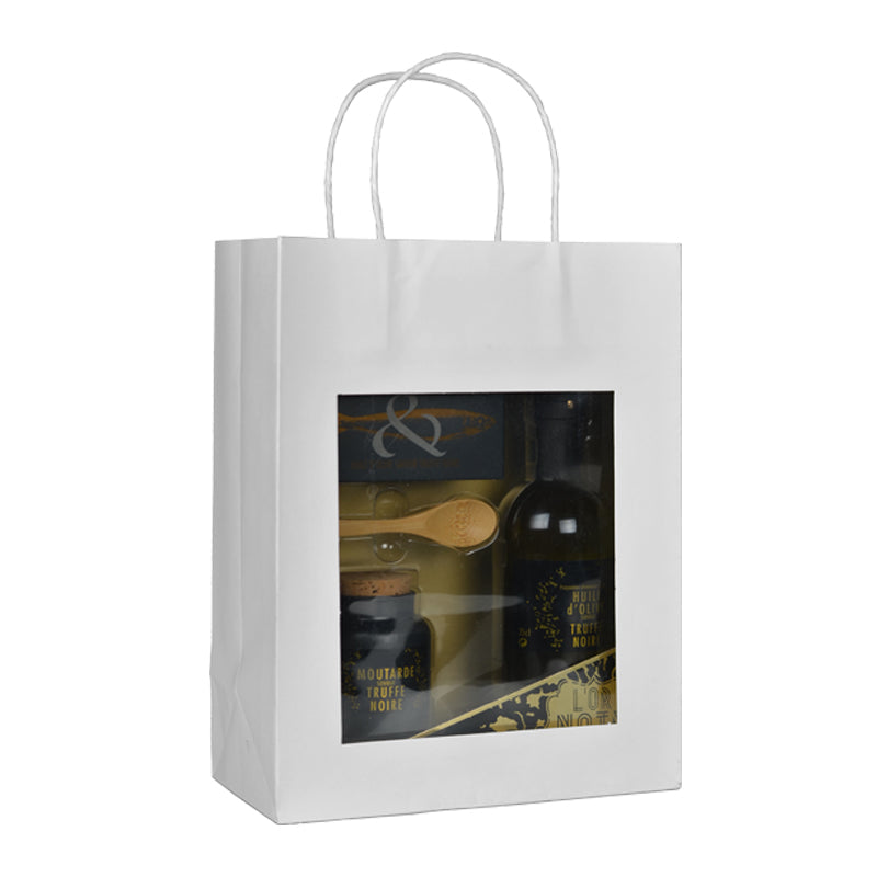 Display bag | white kraft | twisted handles | 22+11×28cm | 240 pieces