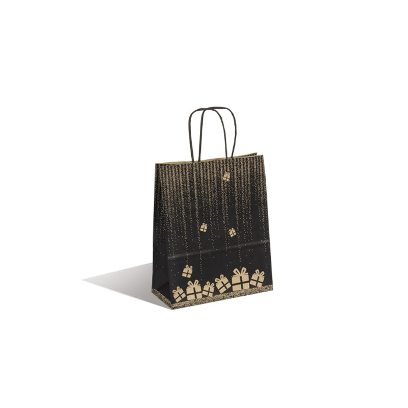 Sac Gala II kraft brun poignées torsadées 18+8x22cm par 250