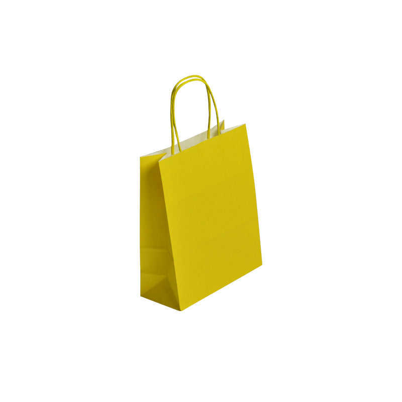 LEMON Festival Bag | White Kraft | Twisted Handles | 18+8x22cm | Pack of 300