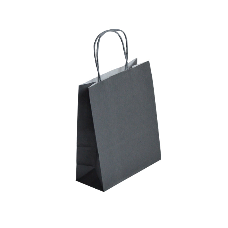GREY FESTIVAL bag | white kraft | twisted handles | 23+12x30cm | 250 per bag