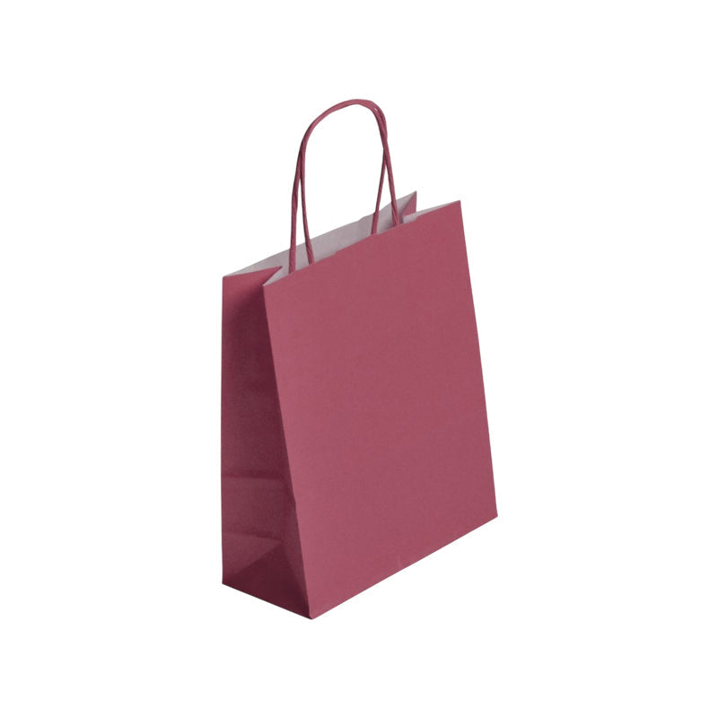 Sac FESTIVAL LIE DE VIN | kraft blanc | poignées torsadées | 23+12x30cm | par 250