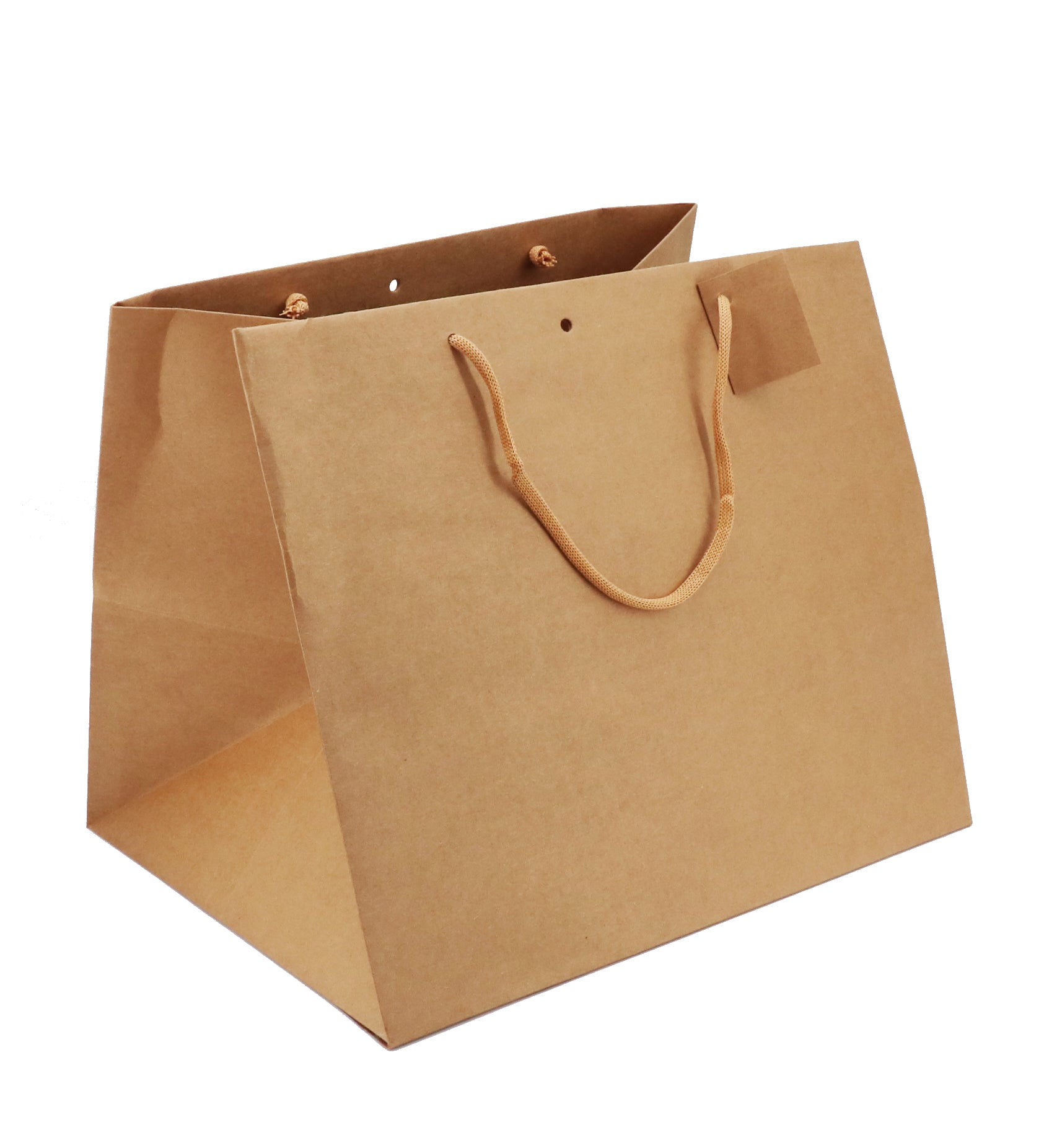 Sac luxe Catering | kraft brun | poignées papier | 38+31x32cm | par 50