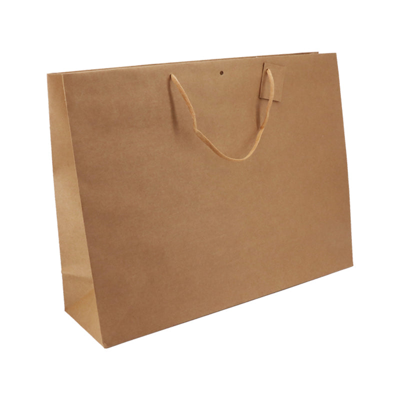 Sac luxe Giant | kraft brun | poignées papier | 52+16x40cm | par 50