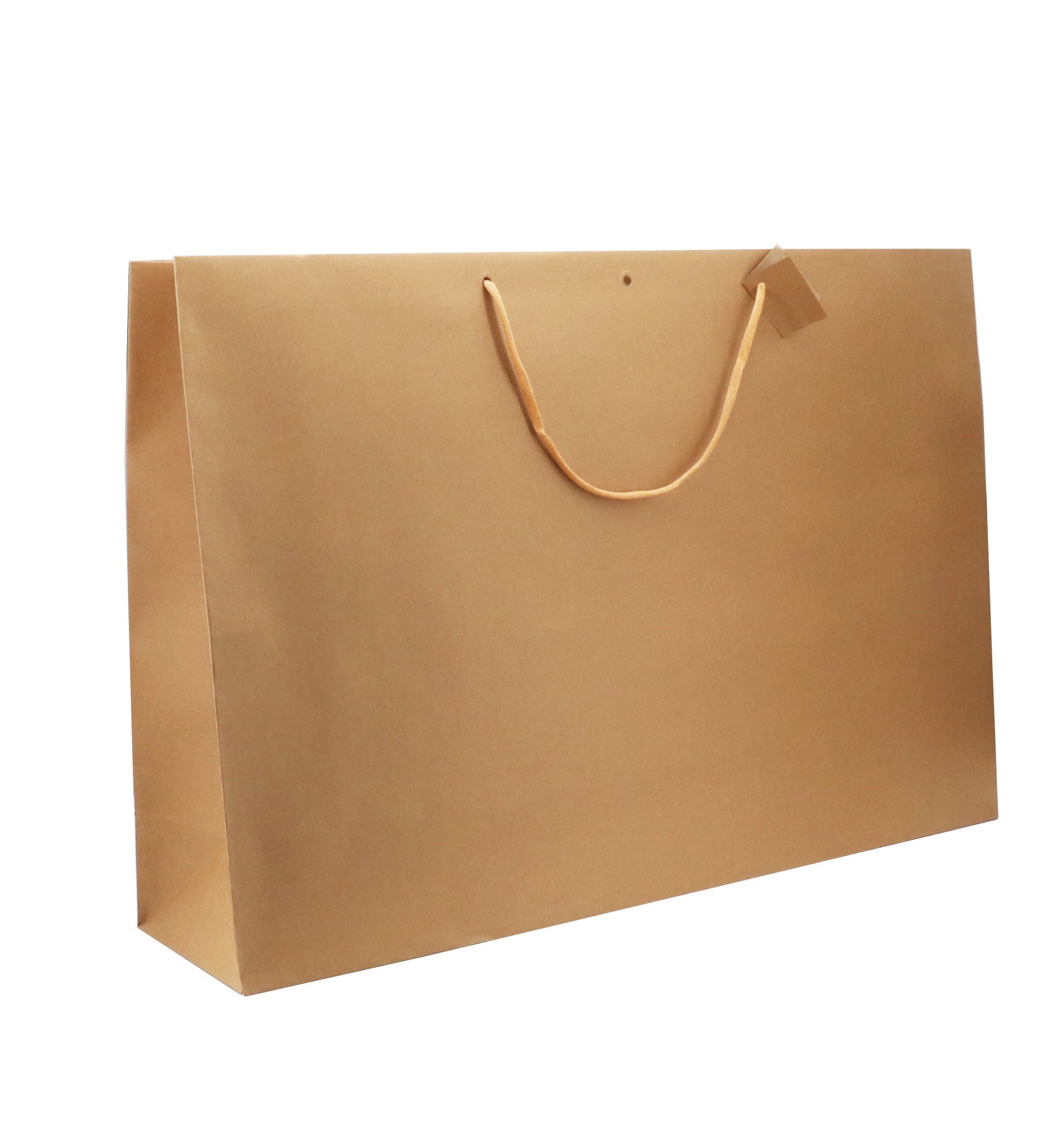 Sac luxe Extra Giant | kraft brun | poignées papier | 72+18x49cm | par 30