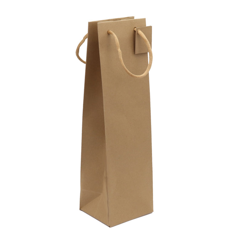 Sac 1 bouteille jeroboam |kraft brun|poignées papier|15+14x53cm|par 100