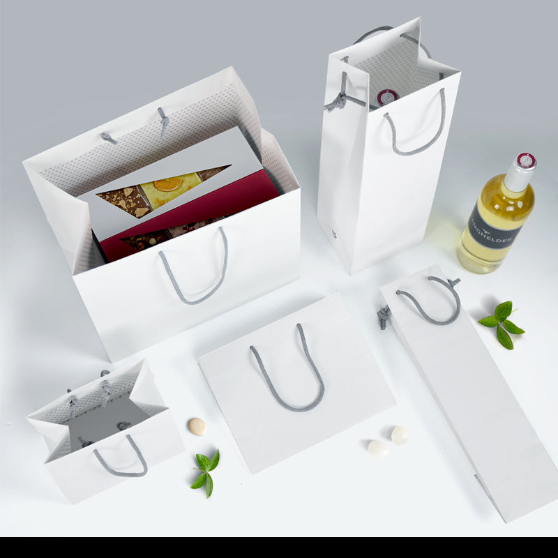 Lupuna Standard Boutique Bag | Paper Handles | 33+11.5x24cm | Pack of 120
