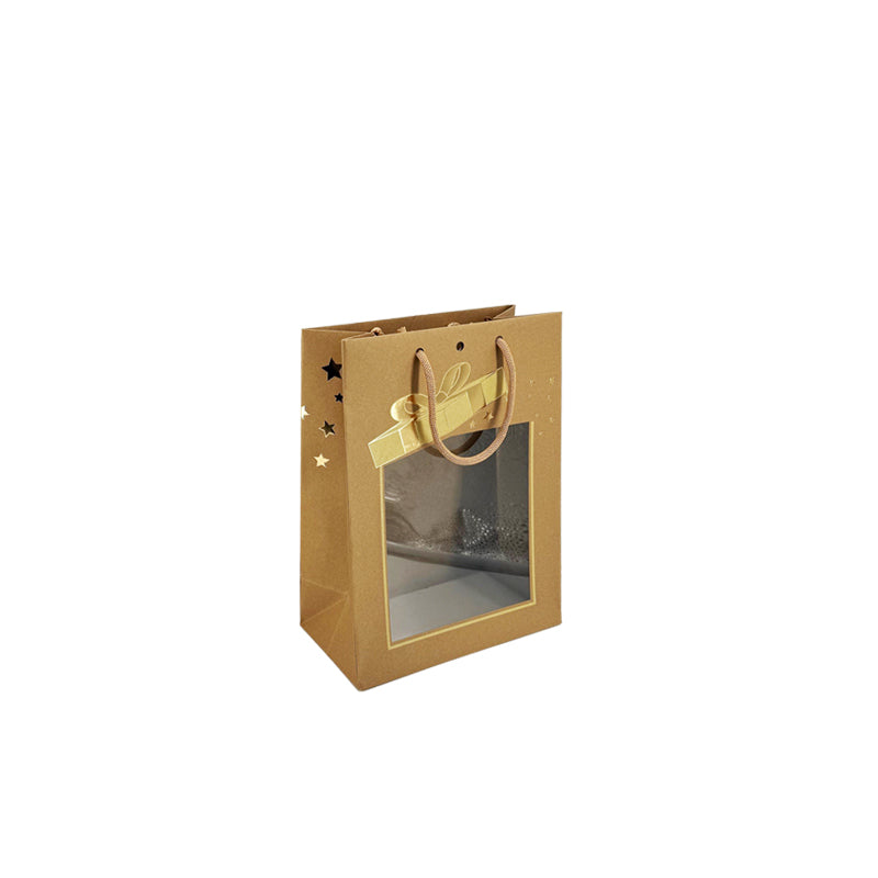 Sac Small M.Lupin II | kraft brun | poignées cordelières | 11+4+6,4x14,6cm | par 240