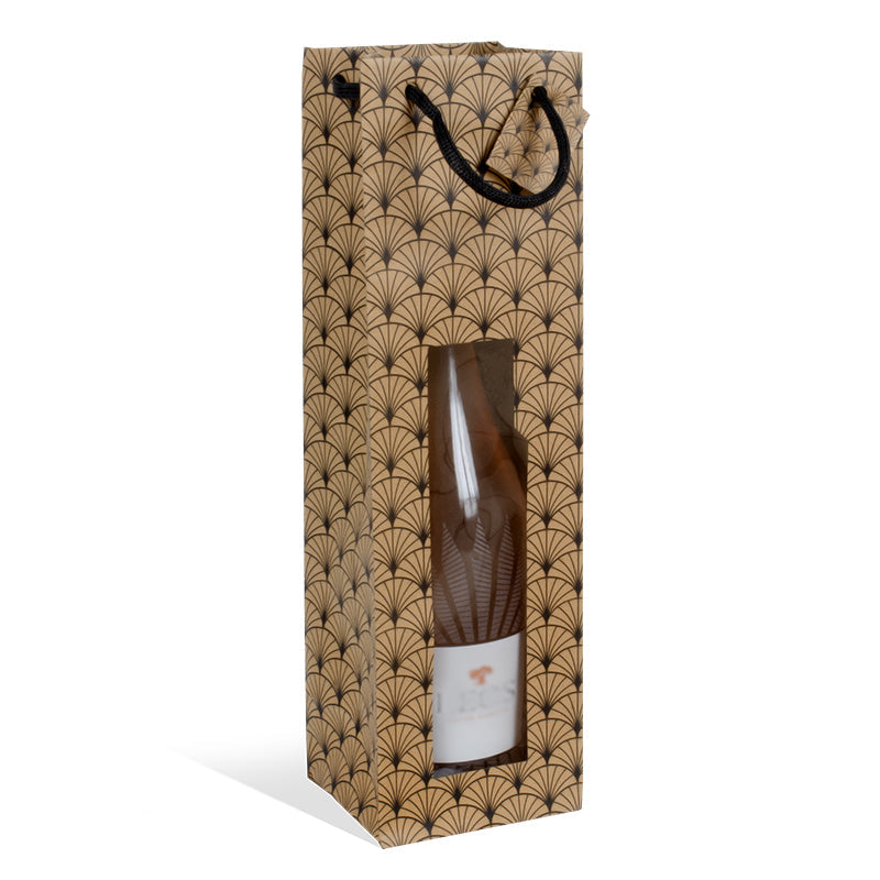 Bag 1 Magnum Ginko|brown kraft|paper handles|13+11.4x44cm|per 100