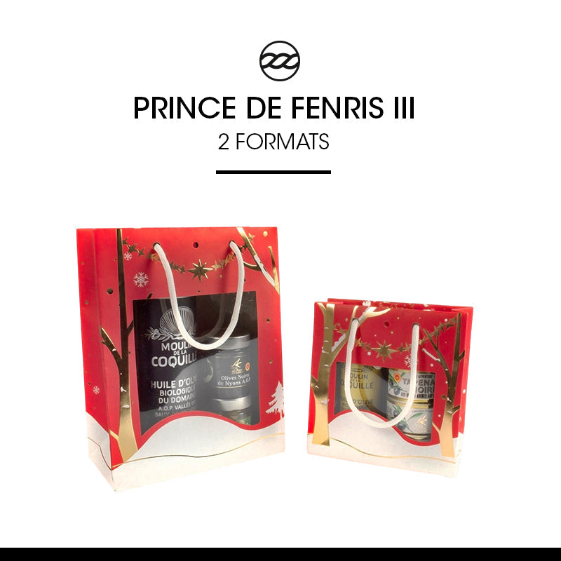 Sac Middle Prince Fenris III|kraft blanc|poignées papier| 18+8x19cm | par 192