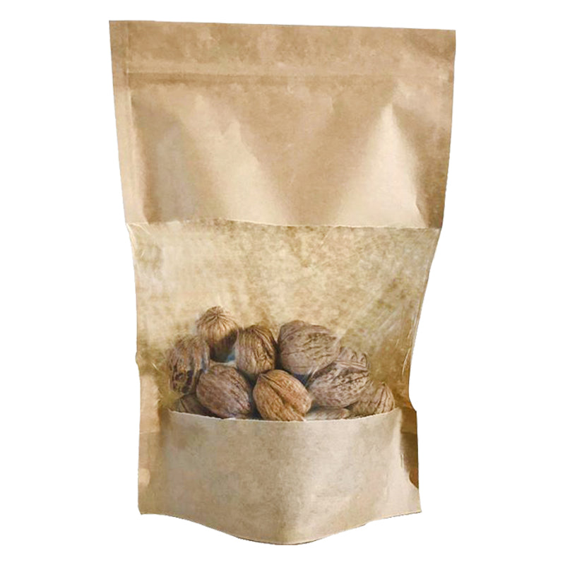 Sachet Doypack avec fenêtre et zip hermétique 1300ml  | kraft brun | par 400