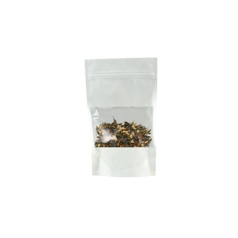 Sachet Doypack avec fenêtre et zip hermétique 250ml  | kraft blanc | par 1000