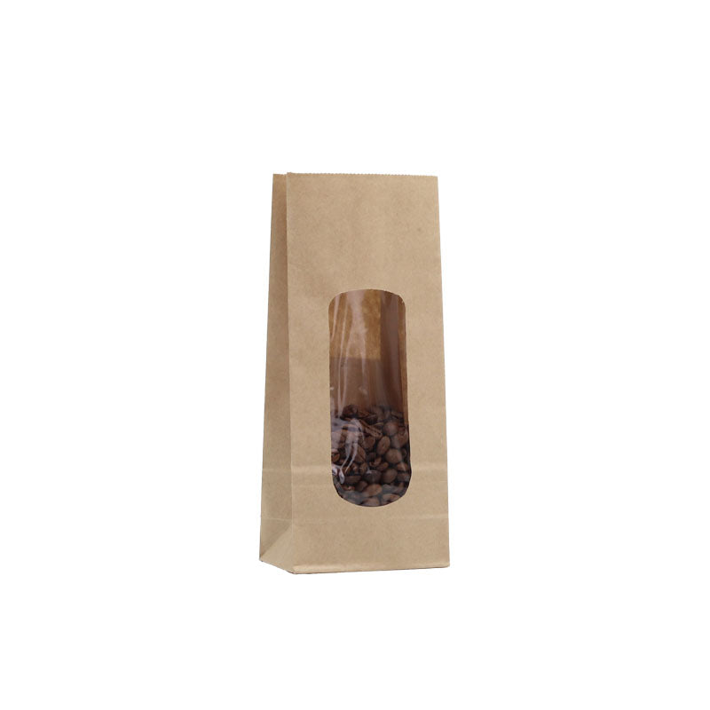 SOS food bag with XL window 250 ml | smooth brown kraft | 1200