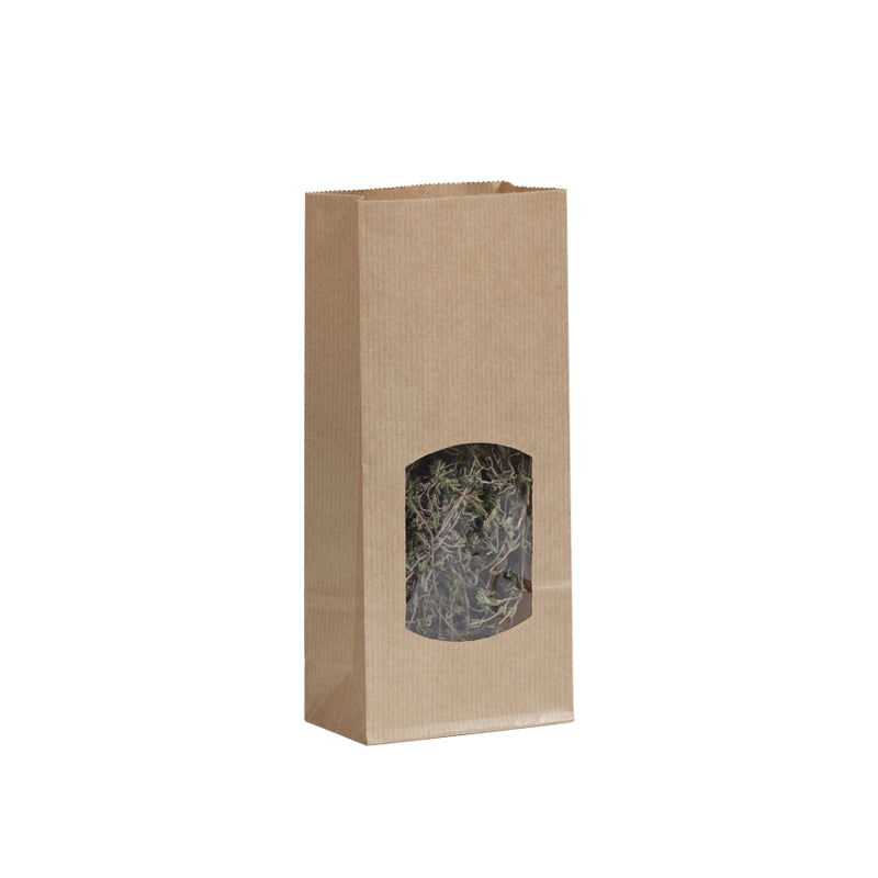 Sac alimentaire SOS fenêtre 250 ml|kraft brun vergé|par 1200