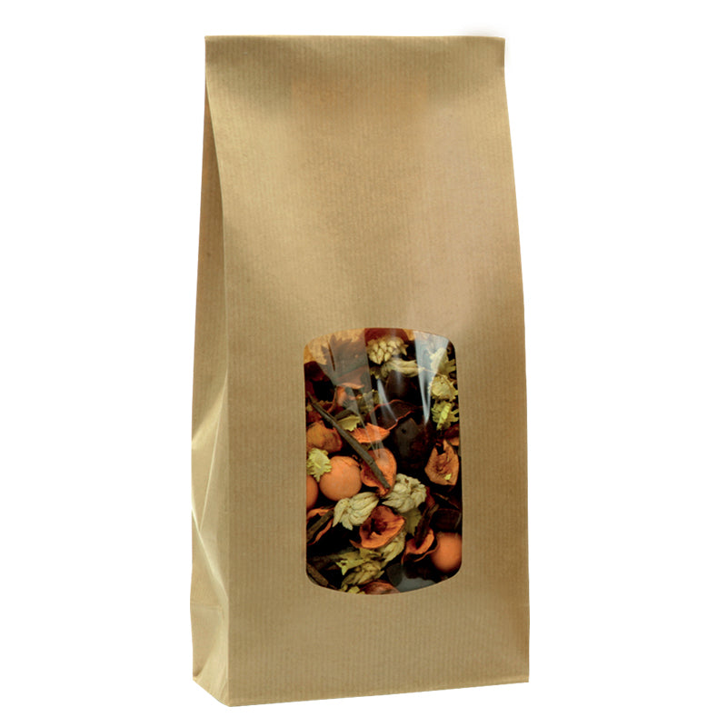 SOS window food bag | brown kraft | laid 1500 ml x 600