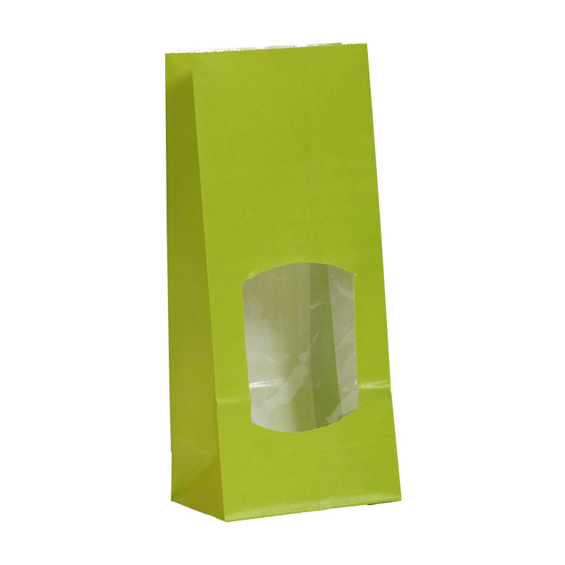 Sac alimentaire SOS fenêtre 250 ml | kraft lisse vert | par 1200