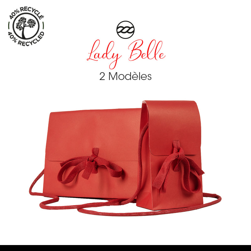 Red Lady Belle bag - k. 200g - 25+9x18cm - 200