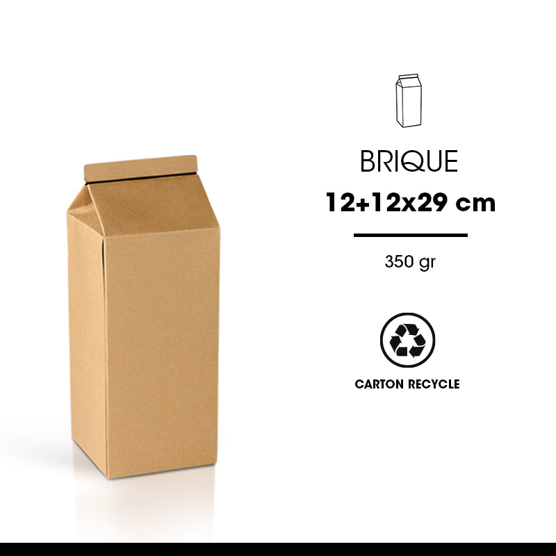 Brick | recycled cardboard | brown 12x12x29cm per 100