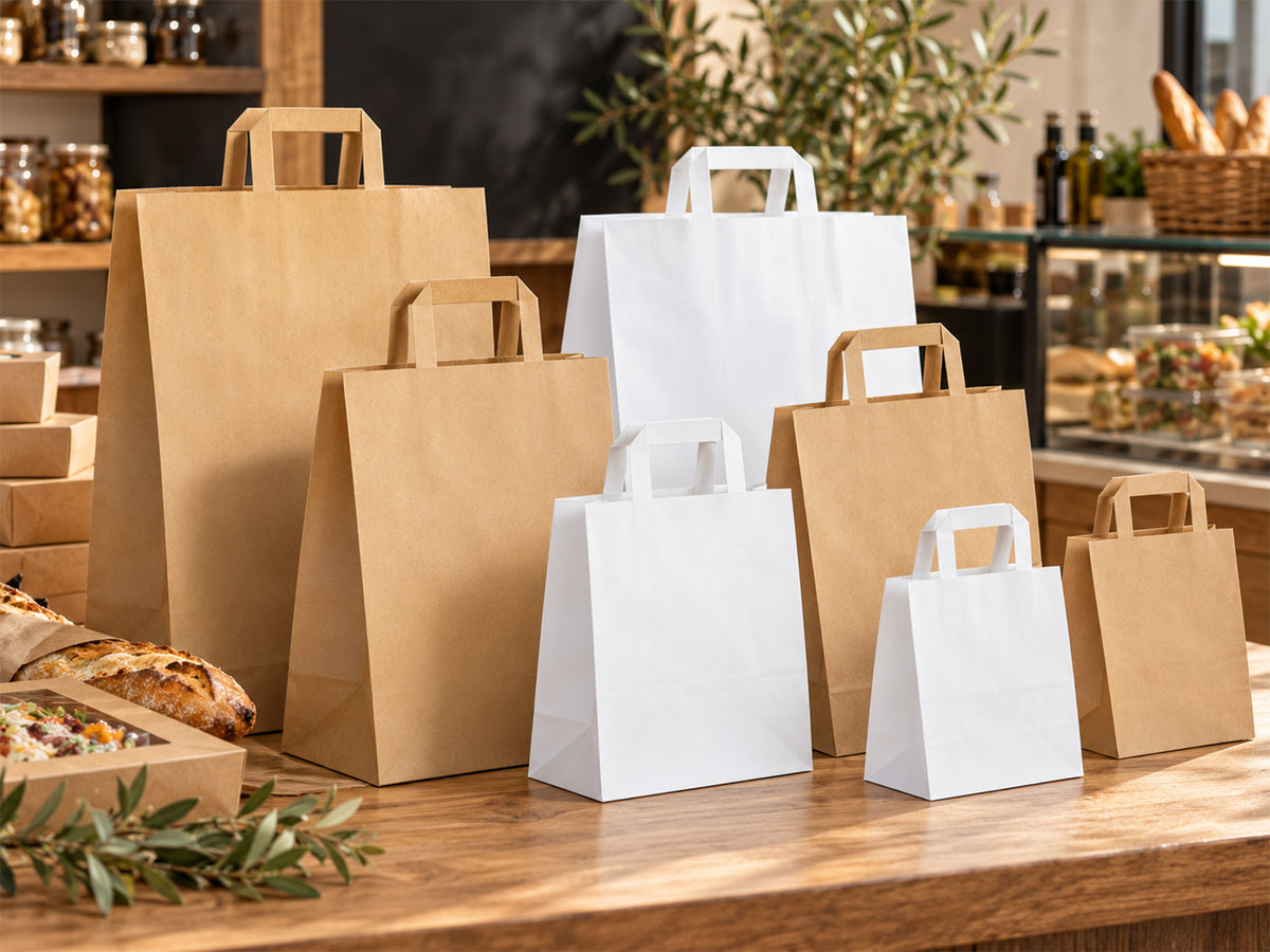Flat Handle Paper Bags